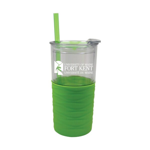 20 Oz Duet w/ Lime Green Silicon Sleeve Tumbler