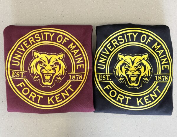 UMFK Crewneck Sweatshirts: Black & Maroon