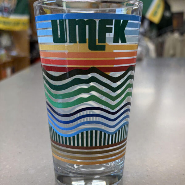 16 oz  UMFK Retro Stripe Pub Glass